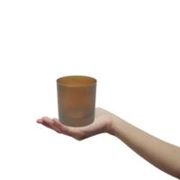 48 Adet Kahve Rengi Buzlu Düz Cam Bardak Mumluk -Mumluk /Doluma Uygun 405