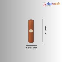 Kahve Rengi Silindir Bar Mum Çap : 3.5 cm
