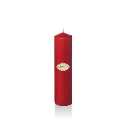Kırmızı Silindir Bar Mum Çap : 3.5 cm