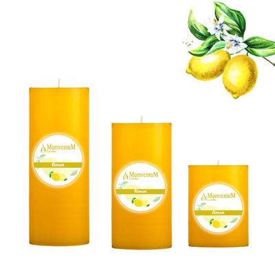 Medium Limon Kokulu Set Mum Çap 7 cm Sarı