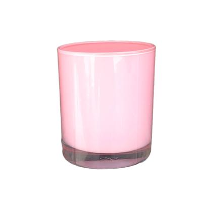 Pembe Pastel Renk Cam Mumluk - İç Boyama - Doluma Uygun 403
