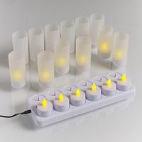Şarjlı Led Mum 12 Li Set 