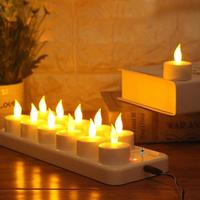 Şarjlı Led Mum 12 Li Set 