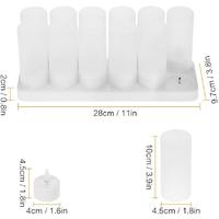 Şarjlı Led Mum 12 Li Set 