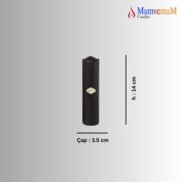 Siyah Silindir Bar Mum Çap : 3.5 cm