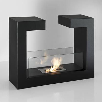 Siyah Stylish Ethanol Sömine 