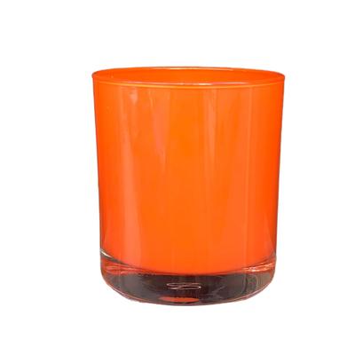 Turuncu Pastel Renk Cam Mumluk - İç Boyama - Doluma Uygun 403