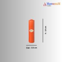 Turuncu Silindir Bar Mum Çap : 3.5 cm