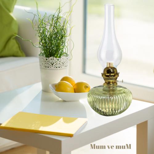 Yeşil Pastel Renk Nostaljik Dekoratif Gaz Lambası - 160.17 TL + KDV