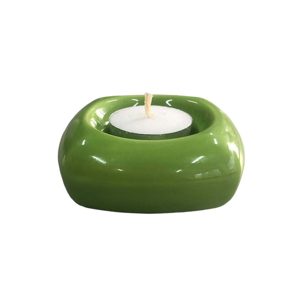 Yeşil Seramik Tealight Mumluk - Görsel 2