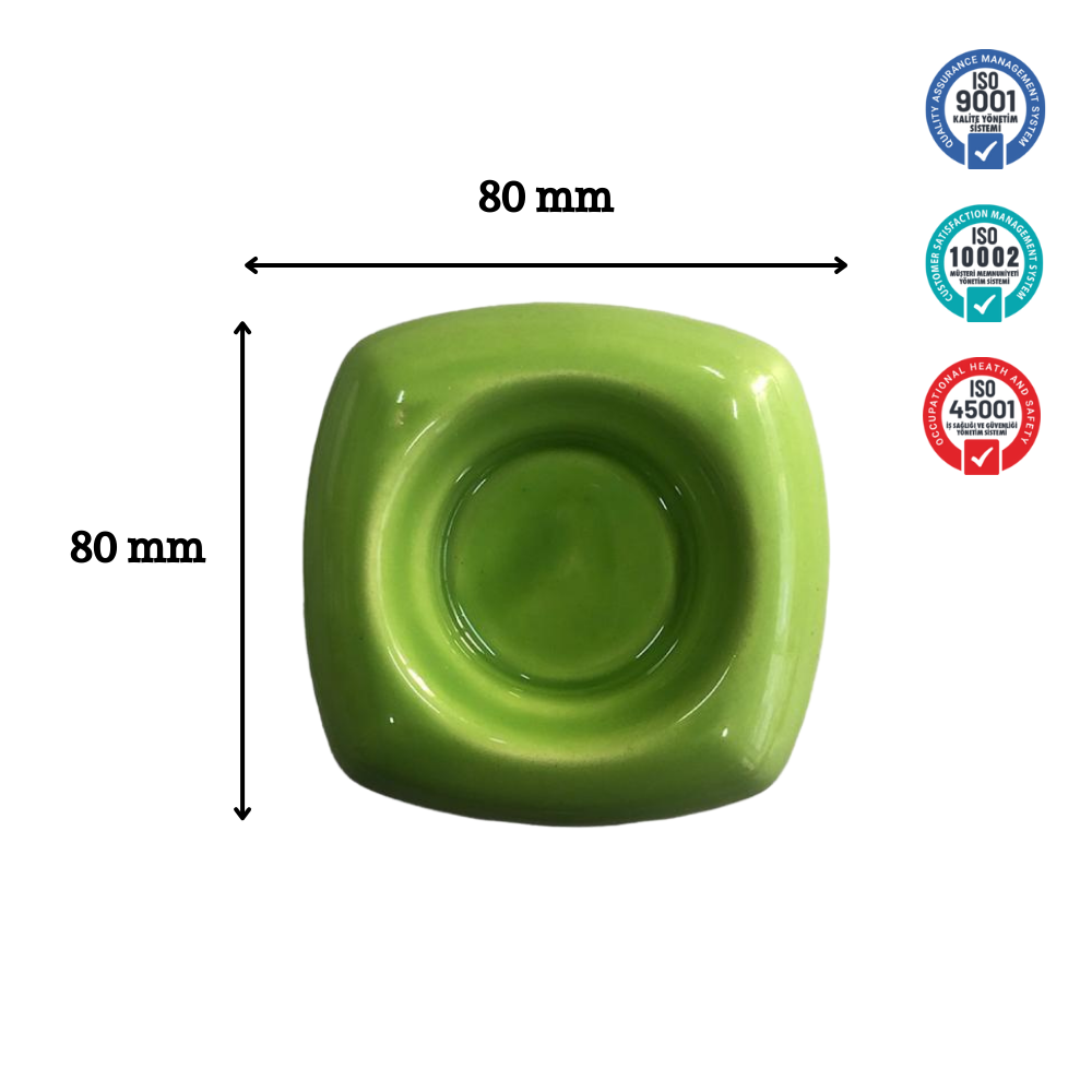 Yeşil Seramik Tealight Mumluk - Görsel 4