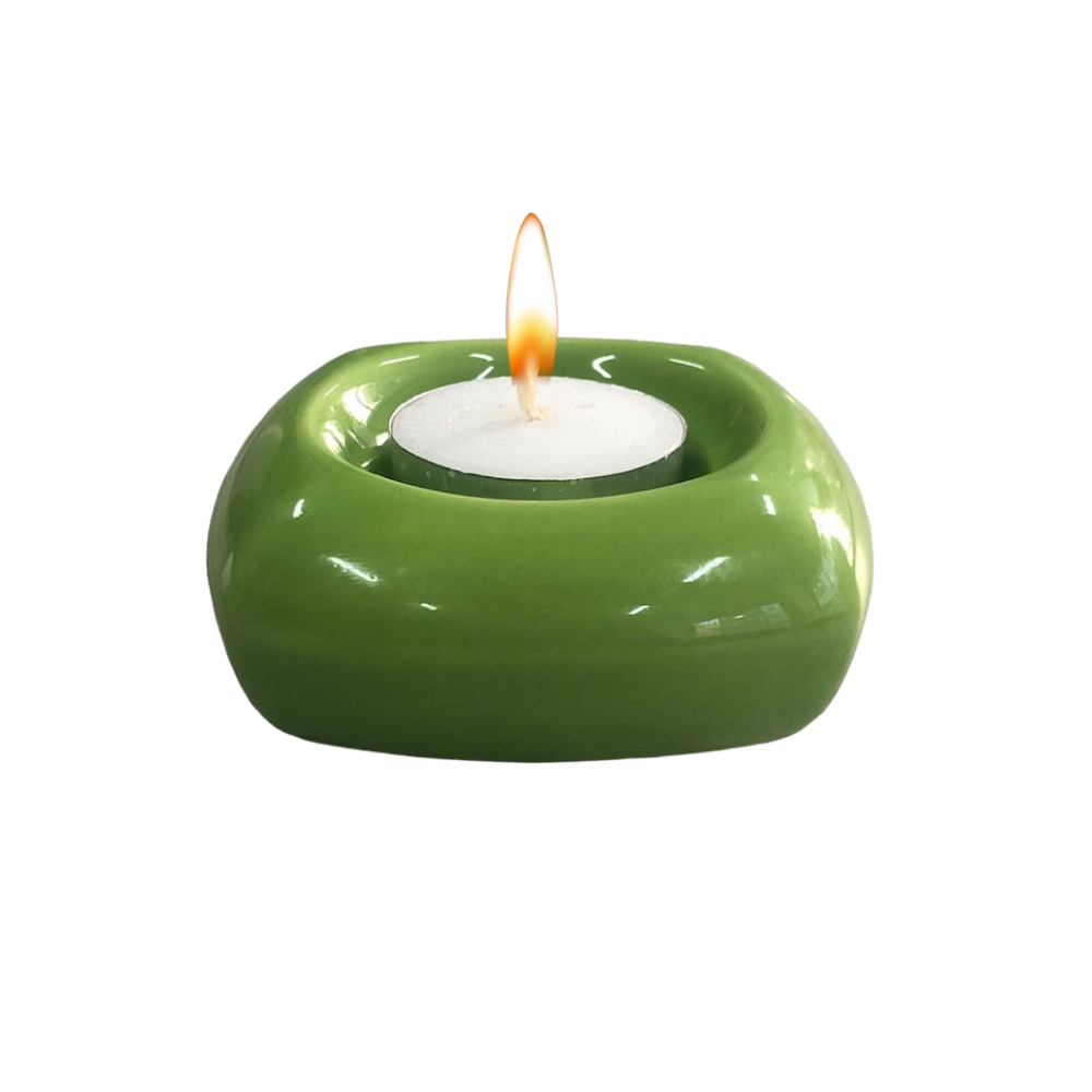 Yeşil Seramik Tealight Mumluk - Görsel 5