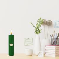 Yeşil Silindir Bar Mum Çap : 3.5 cm