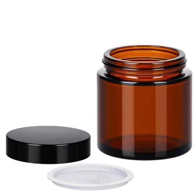 Amber Cam Kavanoz  100 ml Kapaklı - Mum Doldurmaya Uygun 