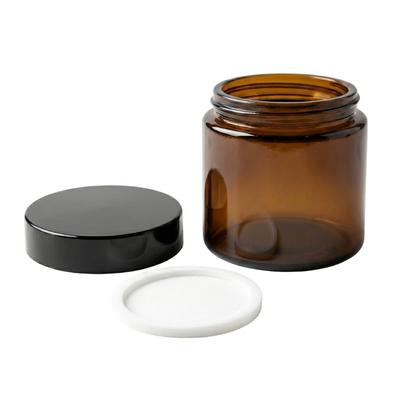 Amber Cam Kavanoz  100cc Kapaklı - Mum Doldurmaya Uygun 