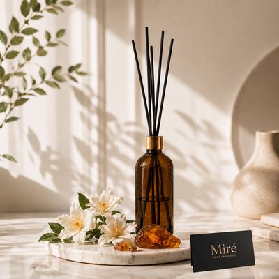 Amber Çiçeği Kokusu Çubuklu Oda Kokusu - Amber Şişe 100 ml