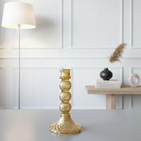 Amber Rengi Big Lena Serisi Cam Şamdan Mumluk 