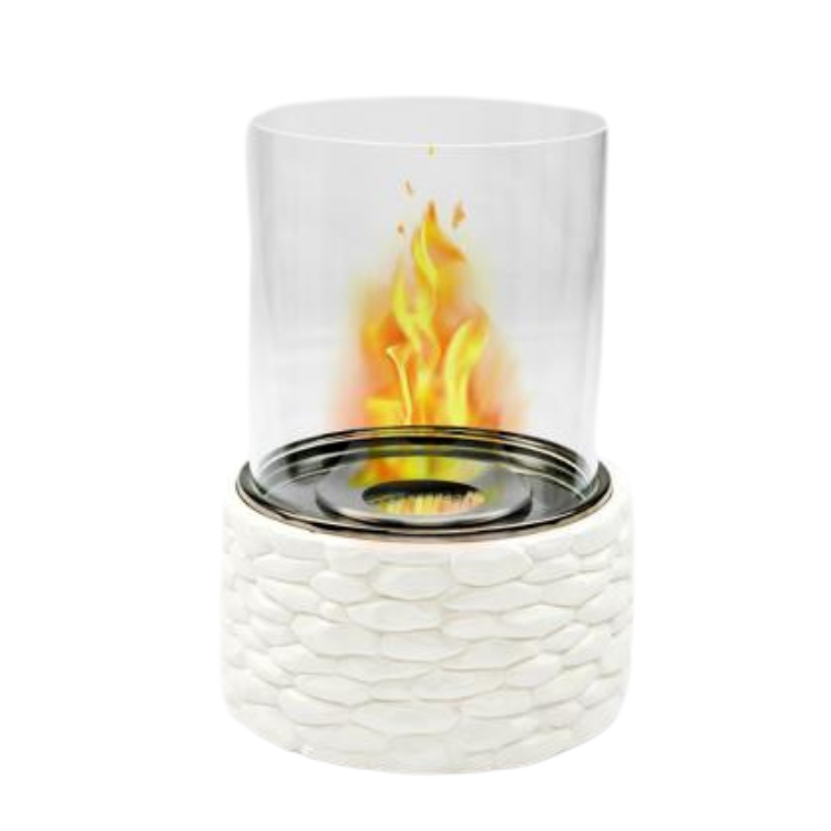 Beyaz Ethanol Şömine Masa Tipi + 1 LT Yakıt - Görsel 6