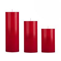 Big Çilek Kokulu Set Mum Çap 7 cm Kırmızı