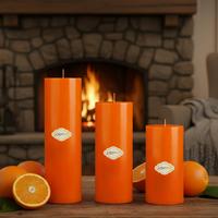 Big Portakal Kokulu Set Mum Çap 7 cm Turuncu