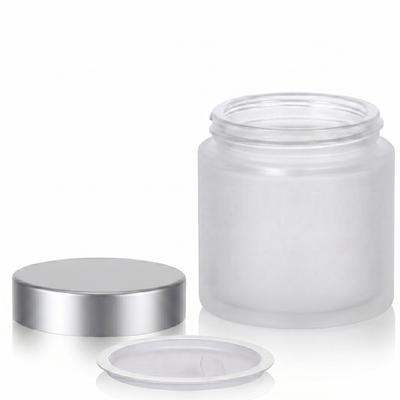 Buzlu Cam Kavanoz  100 ml Kapaklı - Mum Doldurmaya Uygun 