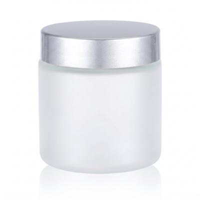 Buzlu Cam Kavanoz  100 ml Kapaklı - Mum Doldurmaya Uygun 