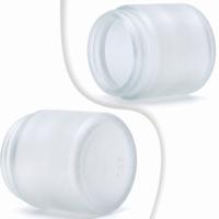 Buzlu Cam Kavanoz  100 ml Kapaklı - Mum Doldurmaya Uygun 