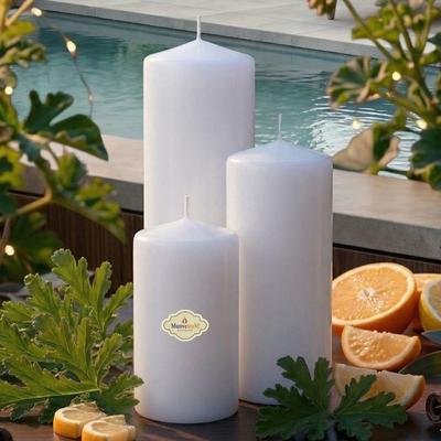 Citronella 3 Lü Silindir Mum Çap:6 cm 