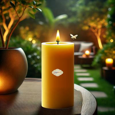 Citronella Sinek Kovan 7X15 Sarı Silindir Mum