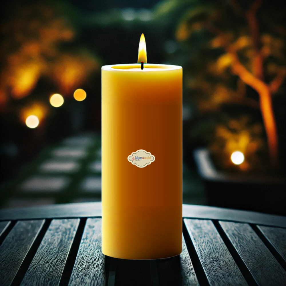 Citronella Sinek Kovan 7X20 Sarı Silindir Mum - Görsel 2