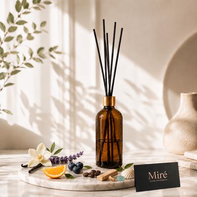 Mire Home Çubuklu Oda Kokusu – 20 Koku Seçenekli Amber Şişe 100 ml