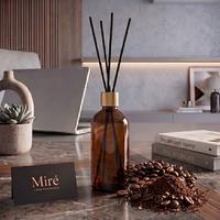 Kahve Kokulu Çubuklu Oda Kokusu - Amber Şişe 