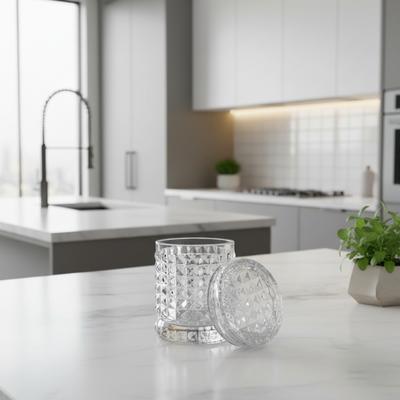 Kapaklı Elegant  Prime Cam Bardak El Yapımı 