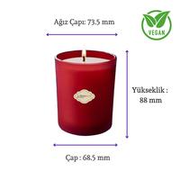 Çilek Kokulu Kırmızı Buzlu Bardak Mum İçi %100 Soya Mum 405