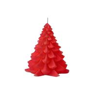 Kırmızı Dekoratif Çam Ağacı Mum