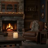 Küçük Boy Hareket Alev Silindir Mum 