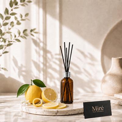 Limon Çubuklu Oda Kokusu - Amber Şişe 50 ml