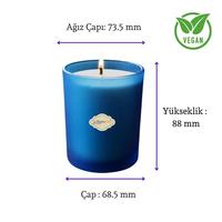 Okyanus Kokulu Mavi Buzlu Bardak Mum İçi %100 Soya Mum 405