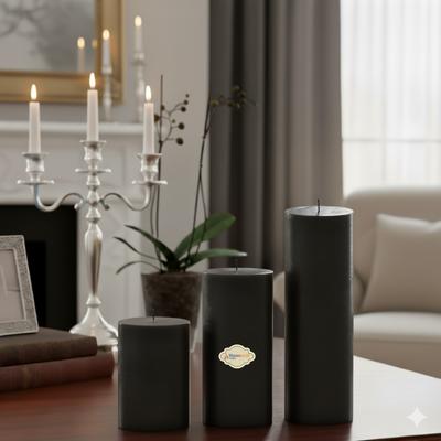 Medium Set Mum Çap 7 cm Siyah