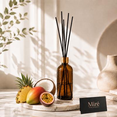 Meyve Sepeti Çubuklu Oda Kokusu - Amber Şişe 100 ml