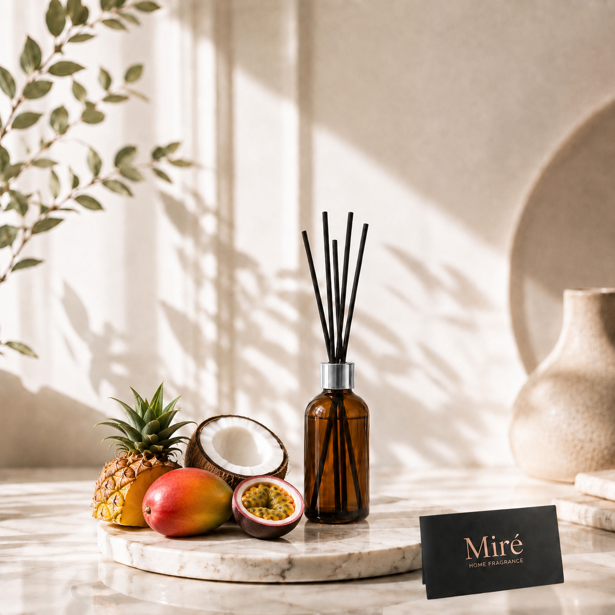 Meyve Sepeti Kokulu Çubuklu Oda Kokusu - Amber Şişe 50 ml
