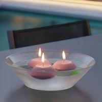 Pembe Suda Yüzen Mumlar 12'li Paket – 5 cm Çap