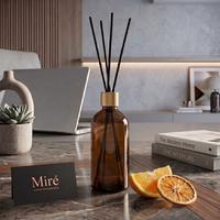 Portakal Kokulu Çubuklu Oda Kokusu - Amber Şişe 