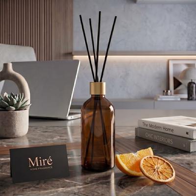 Portakal Kokulu Çubuklu Oda Kokusu - Amber Şişe 