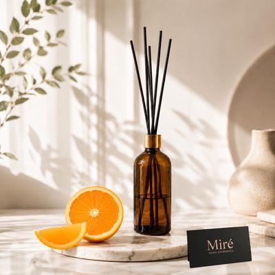 Portakal Kokulu Çubuklu Oda Kokusu - Amber Şişe 100 ml