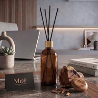 Sandal Ağacı Kokulu Çubuklu Oda Kokusu - Amber Şişe 