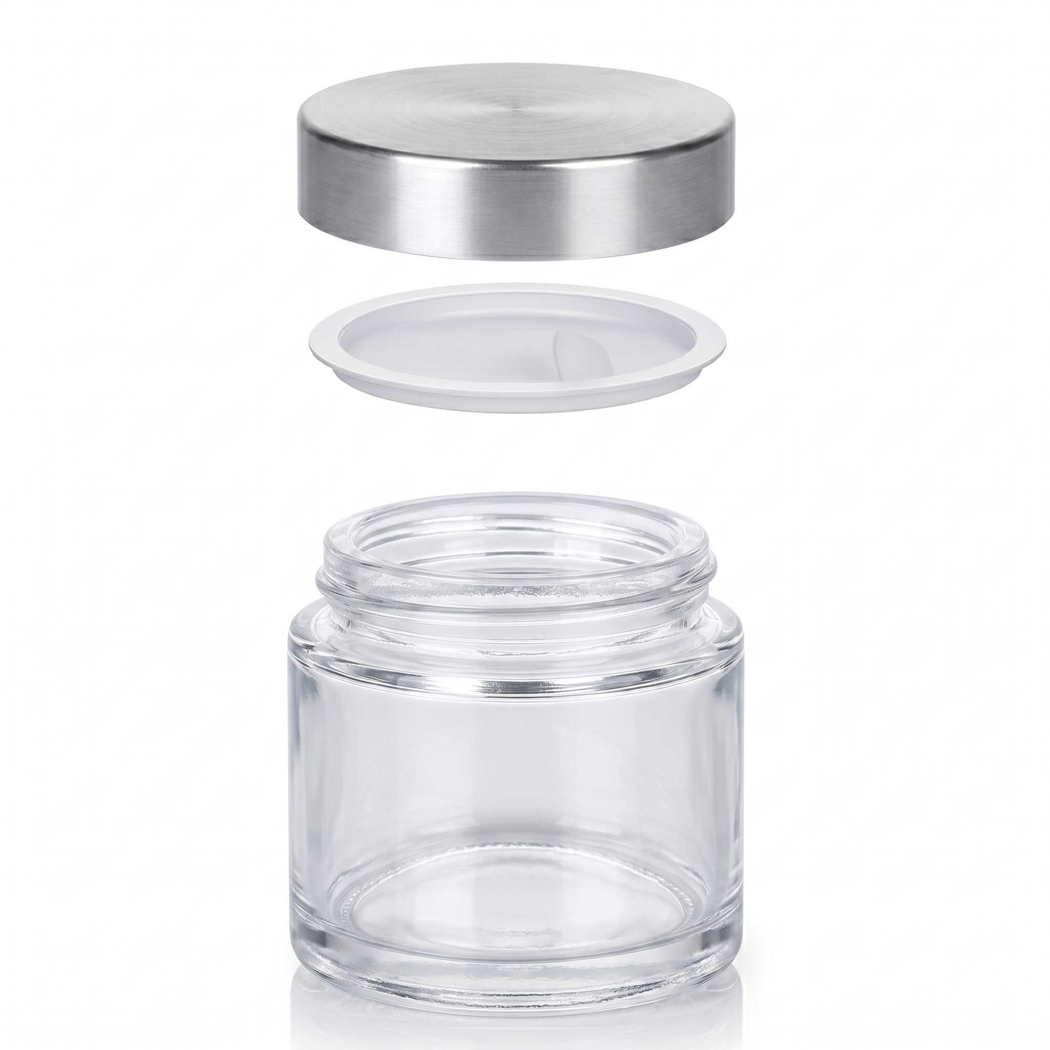 Şeffaf Cam Kavanoz 100 ml Kapaklı - Mum Doldurmaya Uygun - Görsel 3