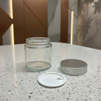 Şeffaf Kavanoz Kavanoz Gri Kapak 