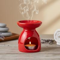 Seramik Konik Buhurdanlık Kırmızı