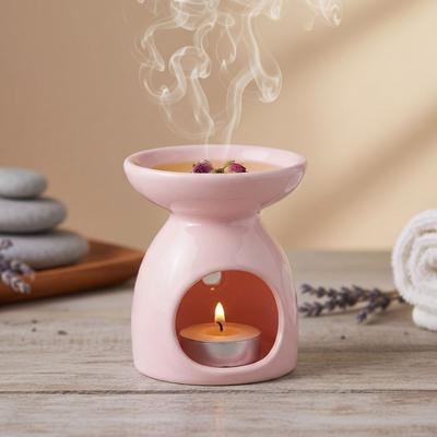Seramik Konik Buhurdanlık Pembe